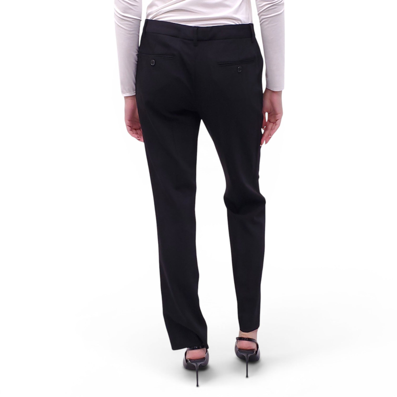 DOLCE & GABBANA LEOPARD-LINED BLACK SUIT - SIZE 46/44