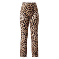 DOLCE & GABBANA LEOPARD PRINT STRETCH TROUSERS - SIZE 40
