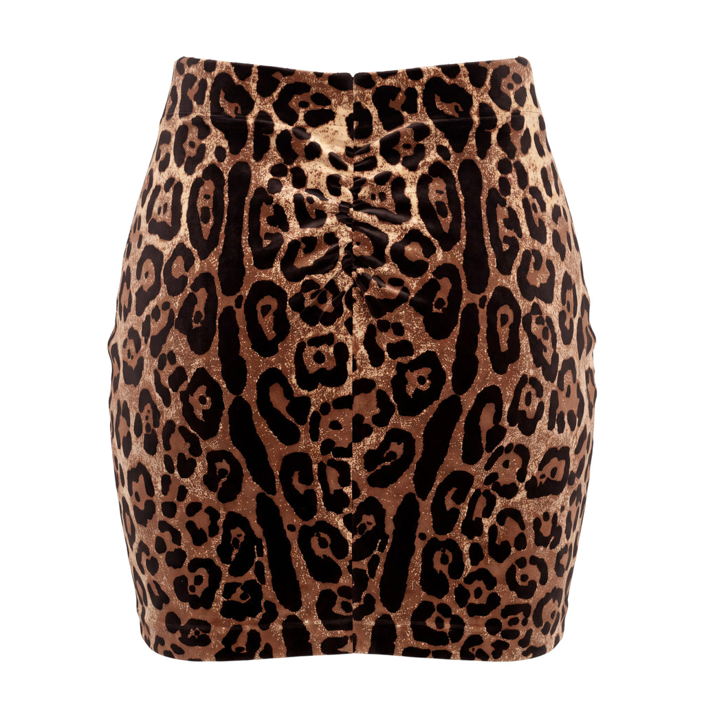 DOLCE & GABBANA LEOPARD SKIRT - SIZE 42