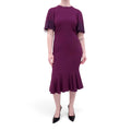 DOLCE & GABBANA PLUM DRESS WITH LACE DETAIL - SIZE 40