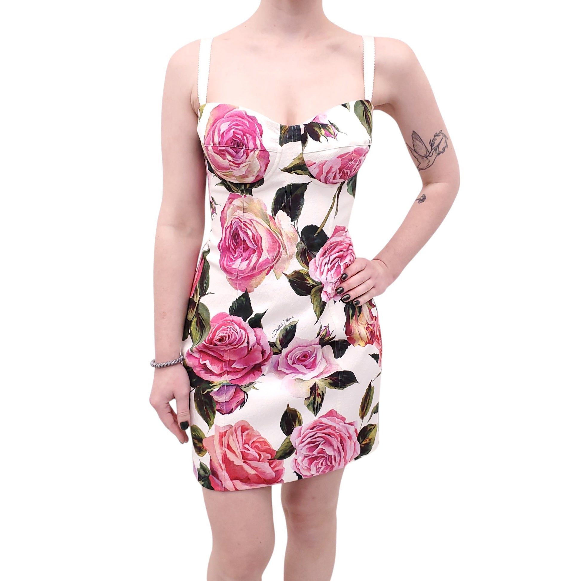 DOLCE & GABBANA FLORAL BUSTIER DRESS - SIZE 44