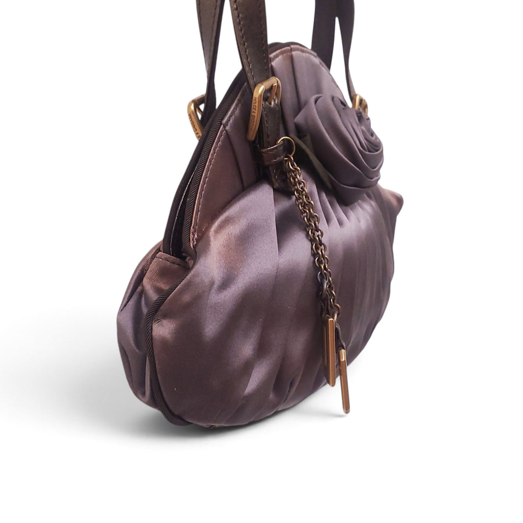 DOLCE & GABBANA SILK HANDBAG WITH DG LOGO