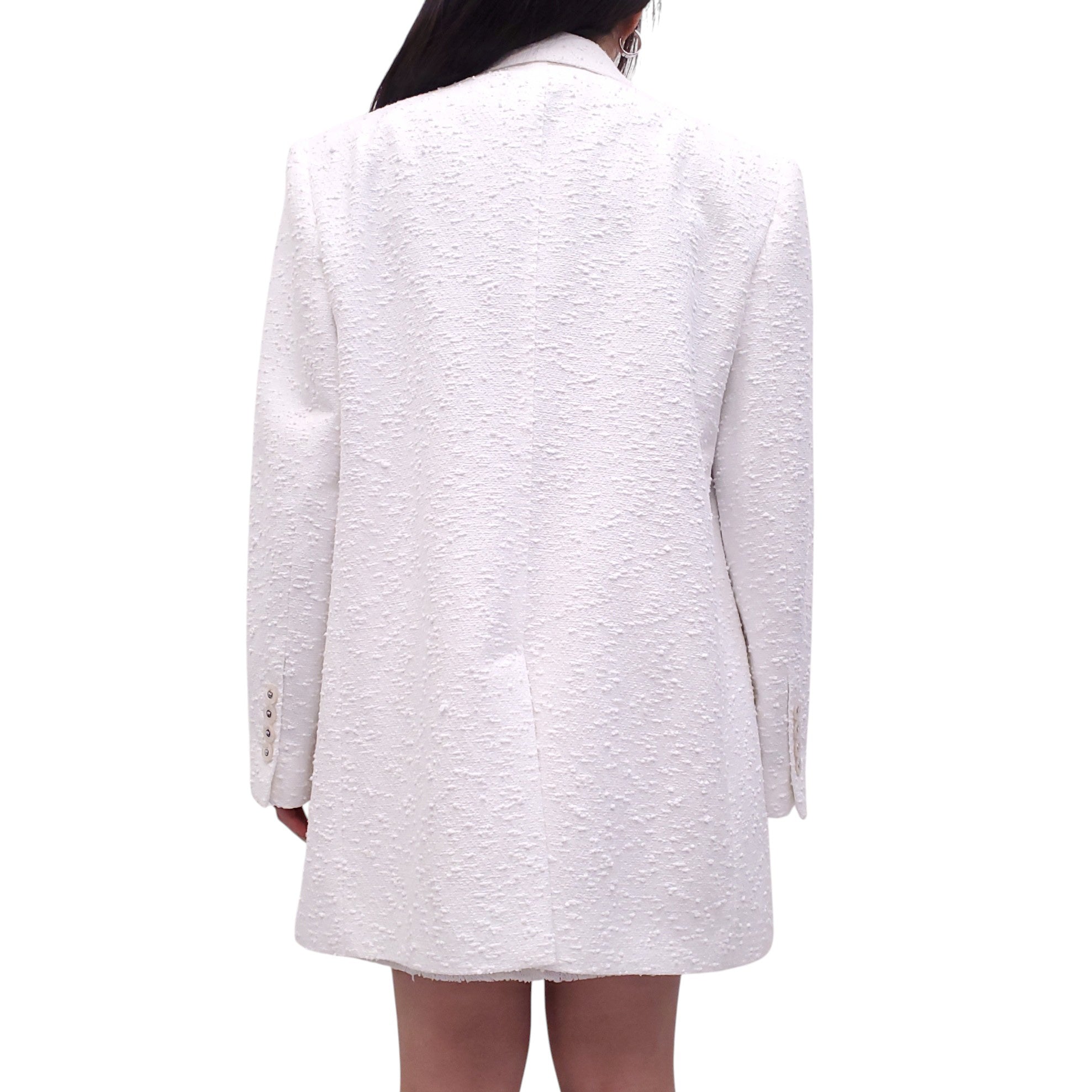 DOLCE & GABBANA WHITE TWEED 2-PIECE SKIRT SUIT - SIZE 42/44
