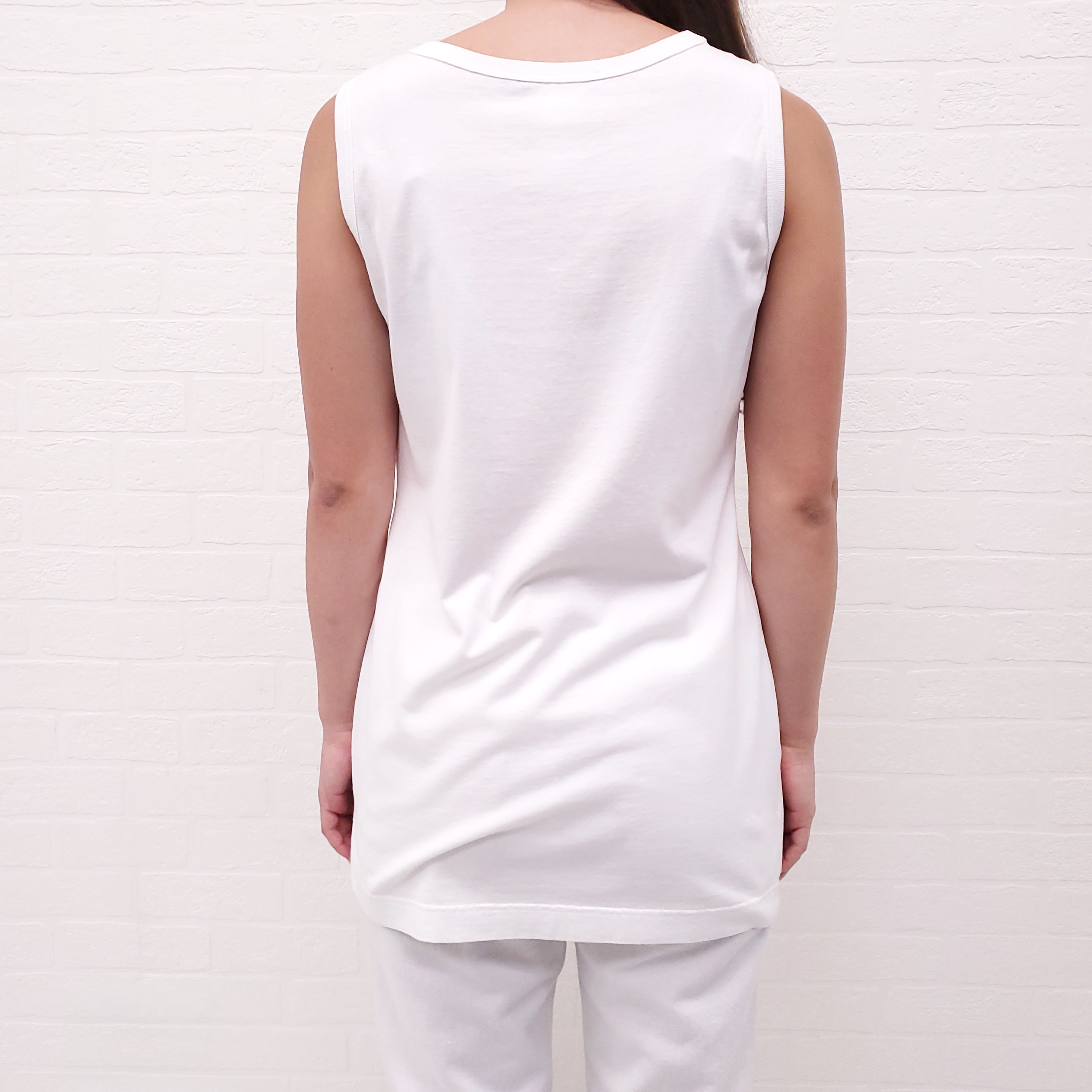 DOLCE & GABBANA ‘BELIEVE IN YOUR DREAMS’ FLORAL LOGO TANK TOP - SIZE 40