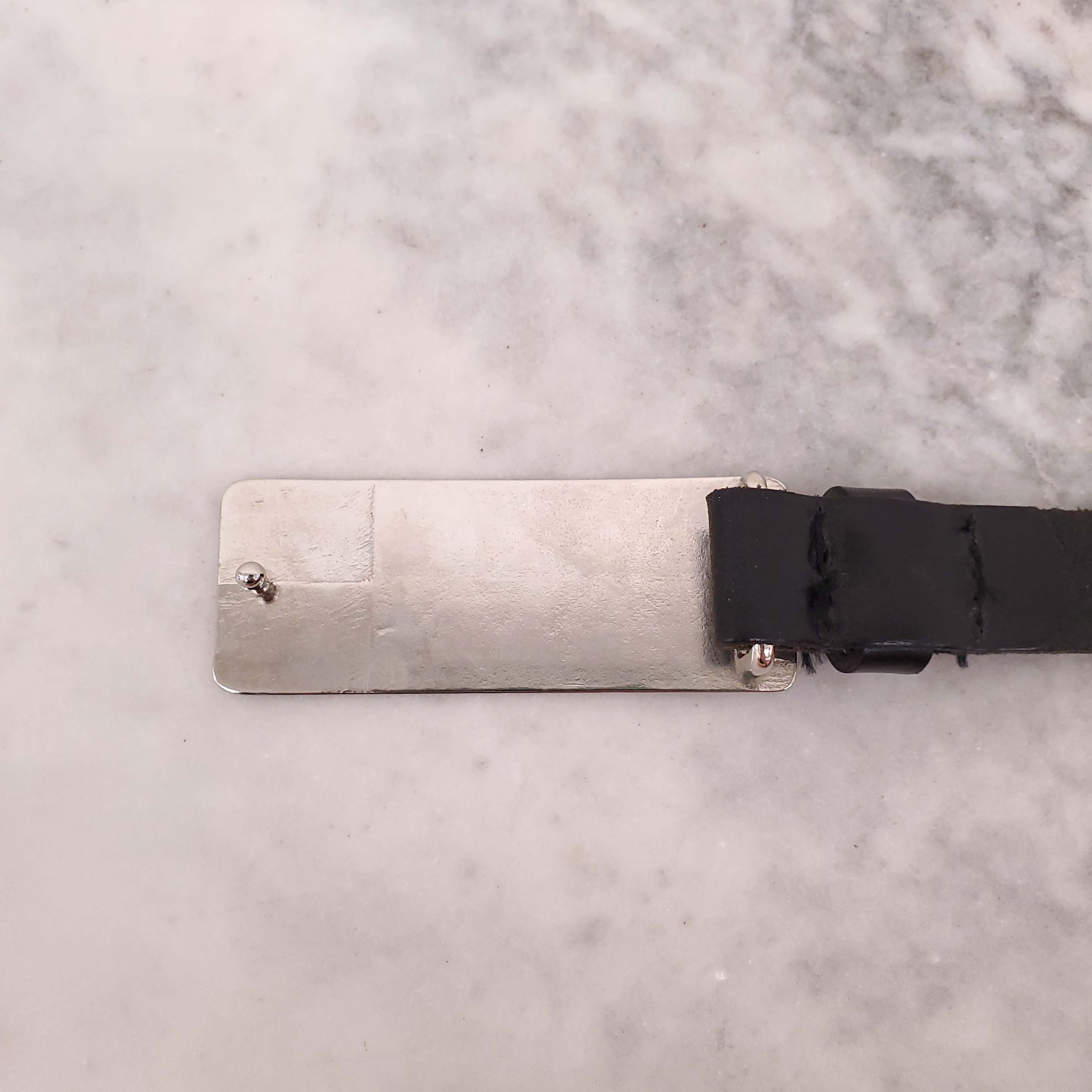 DOLCE & GABBANA 'J&ANS' BLACK LOGO BELT - SIZE 65