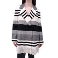 DOROTHEE SCHUMACHER STRIPED LUXURY COTTON AND WOOL JACKET - SIZE 1