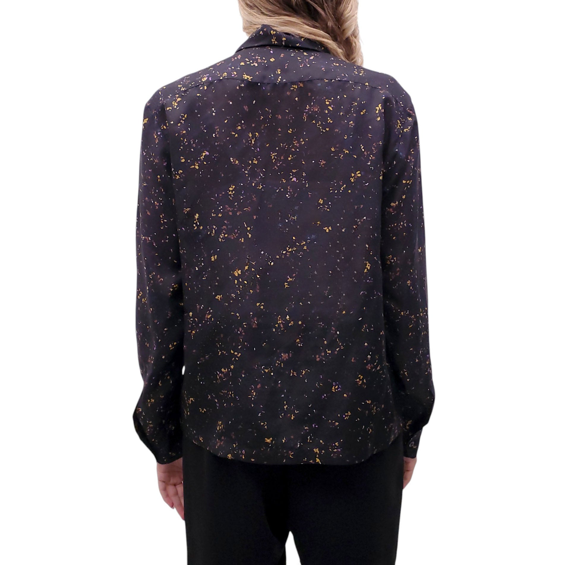 DRIES VAN NOTEN PATTERNED BLOUSE - SIZE 40