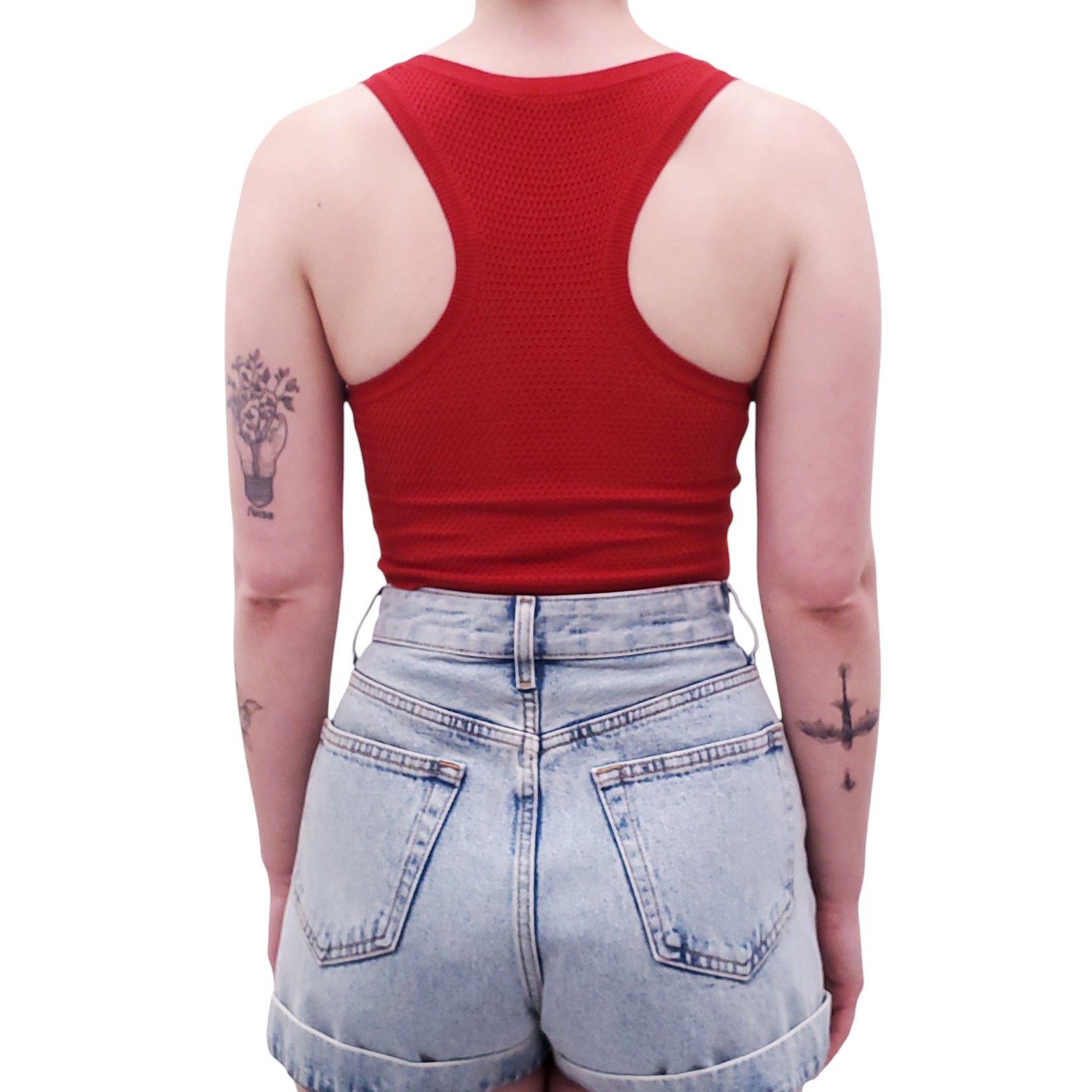 DSQUARED2 RED KNIT TANK TOP - SIZE XS