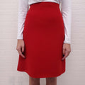 EDWARD ACHOUR PARIS RED TWEED SKIRT - SIZE 42