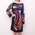EMILIO PUCCI COLOURFUL SHIFT DRESS - SIZE 42