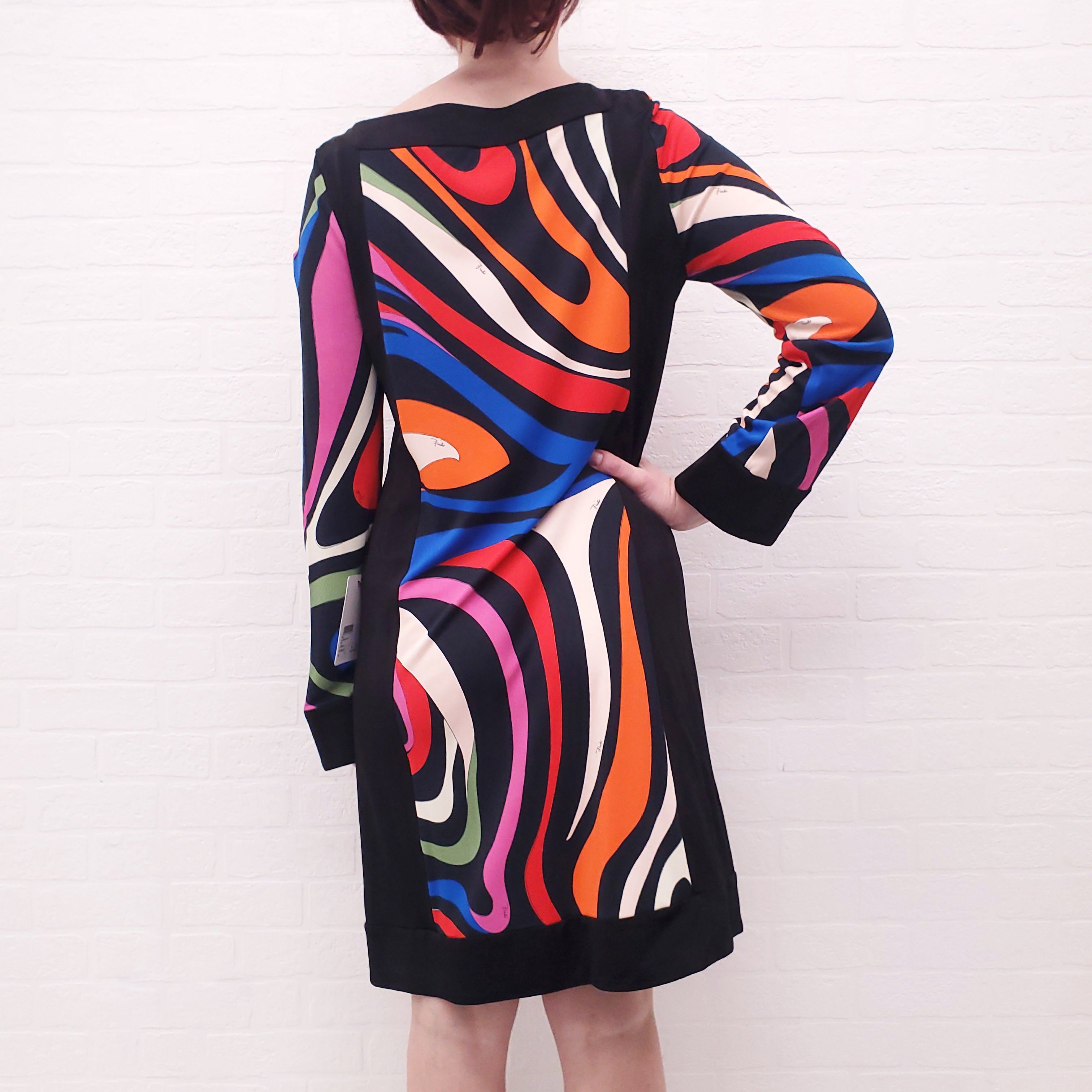 EMILIO PUCCI COLOURFUL SHIFT DRESS - SIZE 42