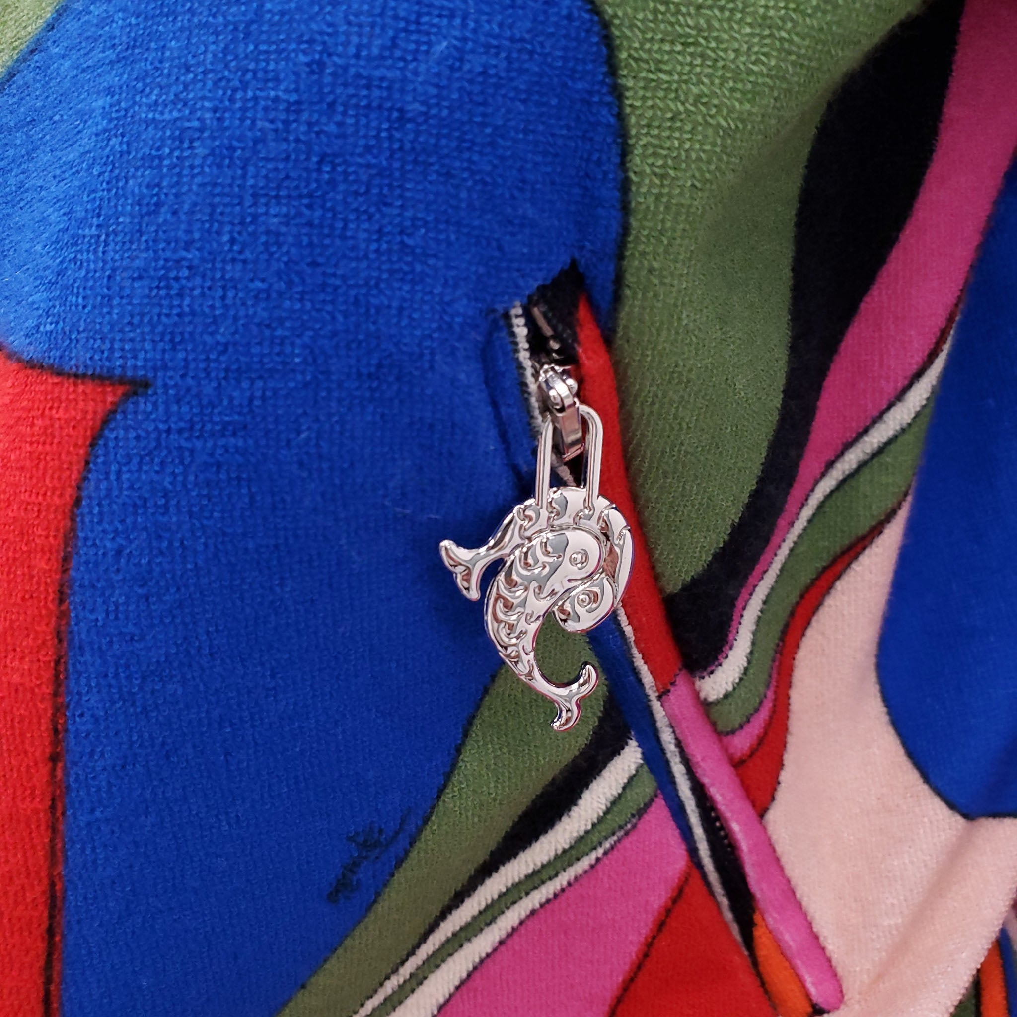 EMILIO PUCCI PATTERNED BOMBER JACKET - SIZE 8