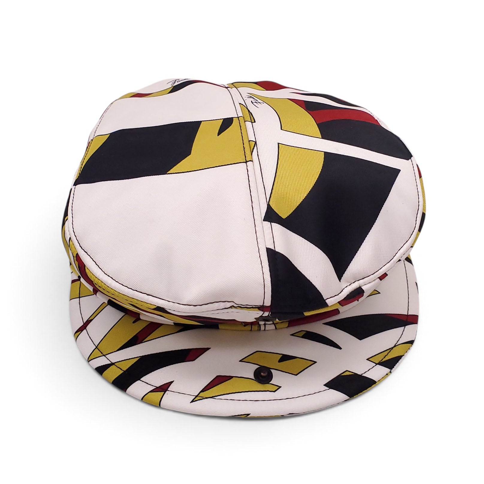 EMILIO PUCCI PATTERNED FLAT CAP NEWSBOY HAT - SIZE 1