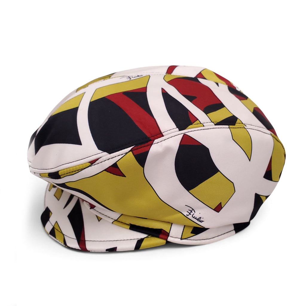 EMILIO PUCCI PATTERNED FLAT CAP NEWSBOY HAT - SIZE 1