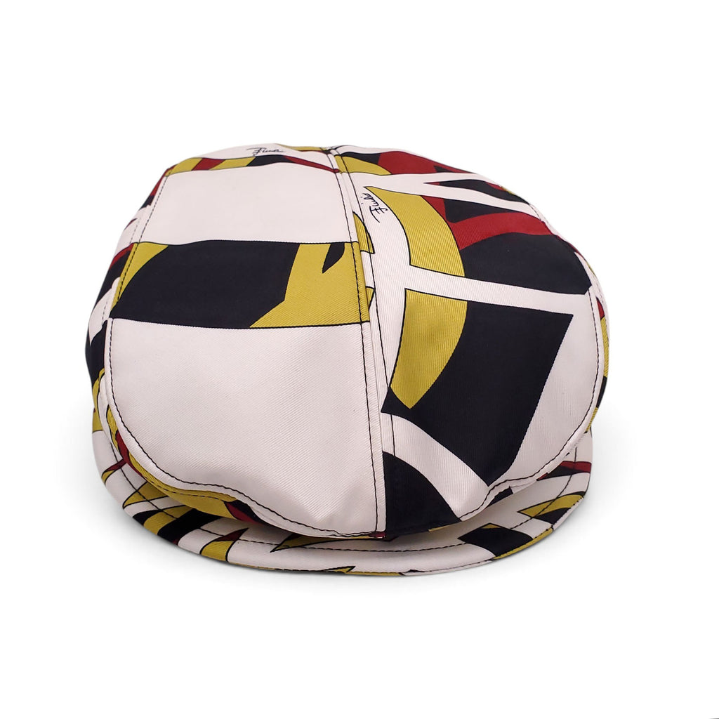EMILIO PUCCI PATTERNED FLAT CAP NEWSBOY HAT - SIZE 1