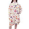 ESKANDAR OVERSIZED FLORAL LINEN TUNIC DRESS - SIZE 1/S