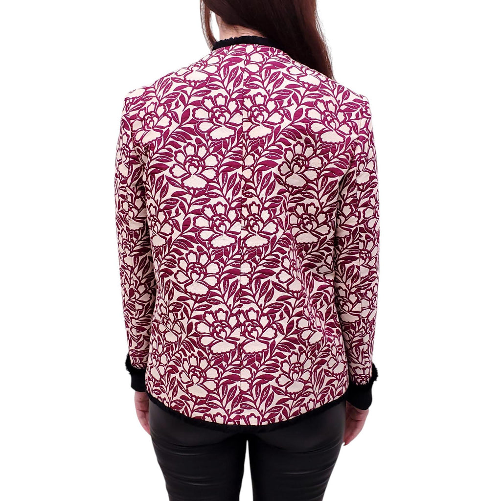ETRO PINK FLORAL JACQUARD JACKET - SIZE 44