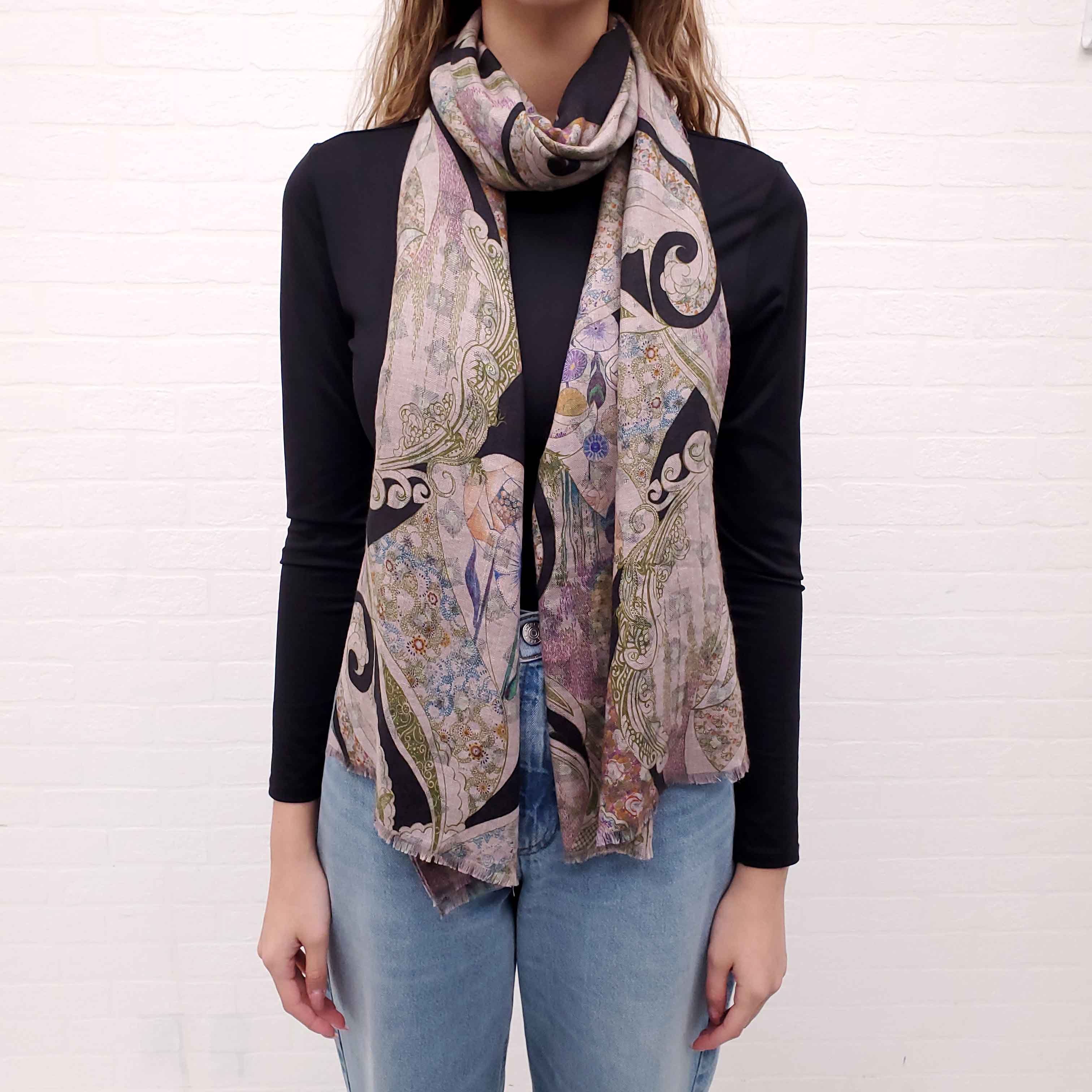 ETRO PURPLE PATTERNED SCARF