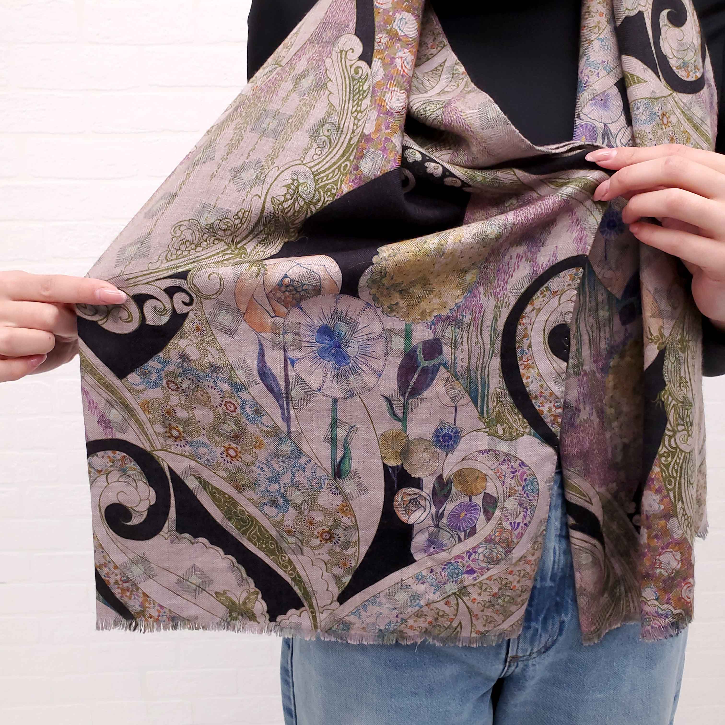 ETRO PURPLE PATTERNED SCARF