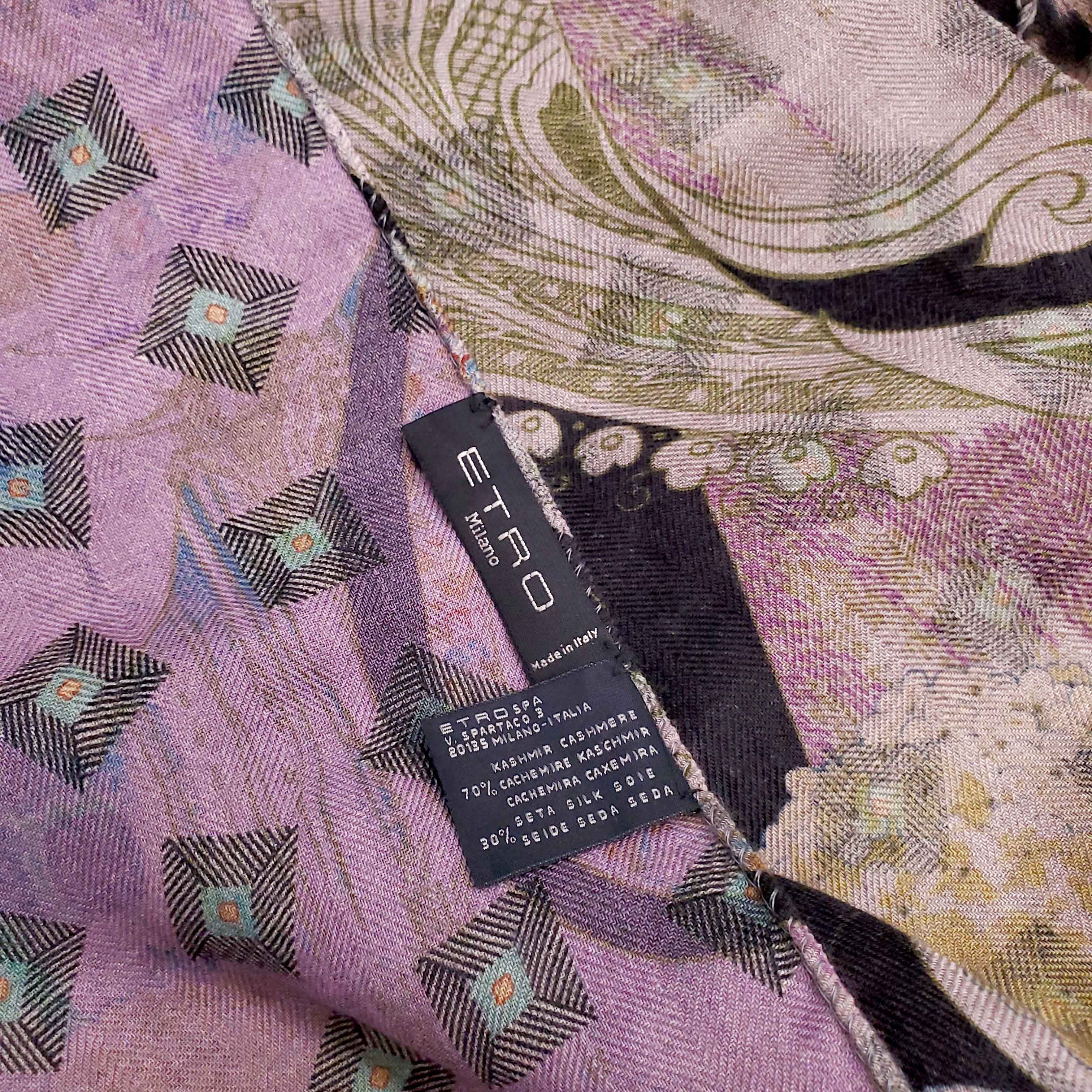 ETRO PURPLE PATTERNED SCARF