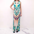 ETRO TURQUOISE PATTERNED JUMPSUIT - SIZE 42