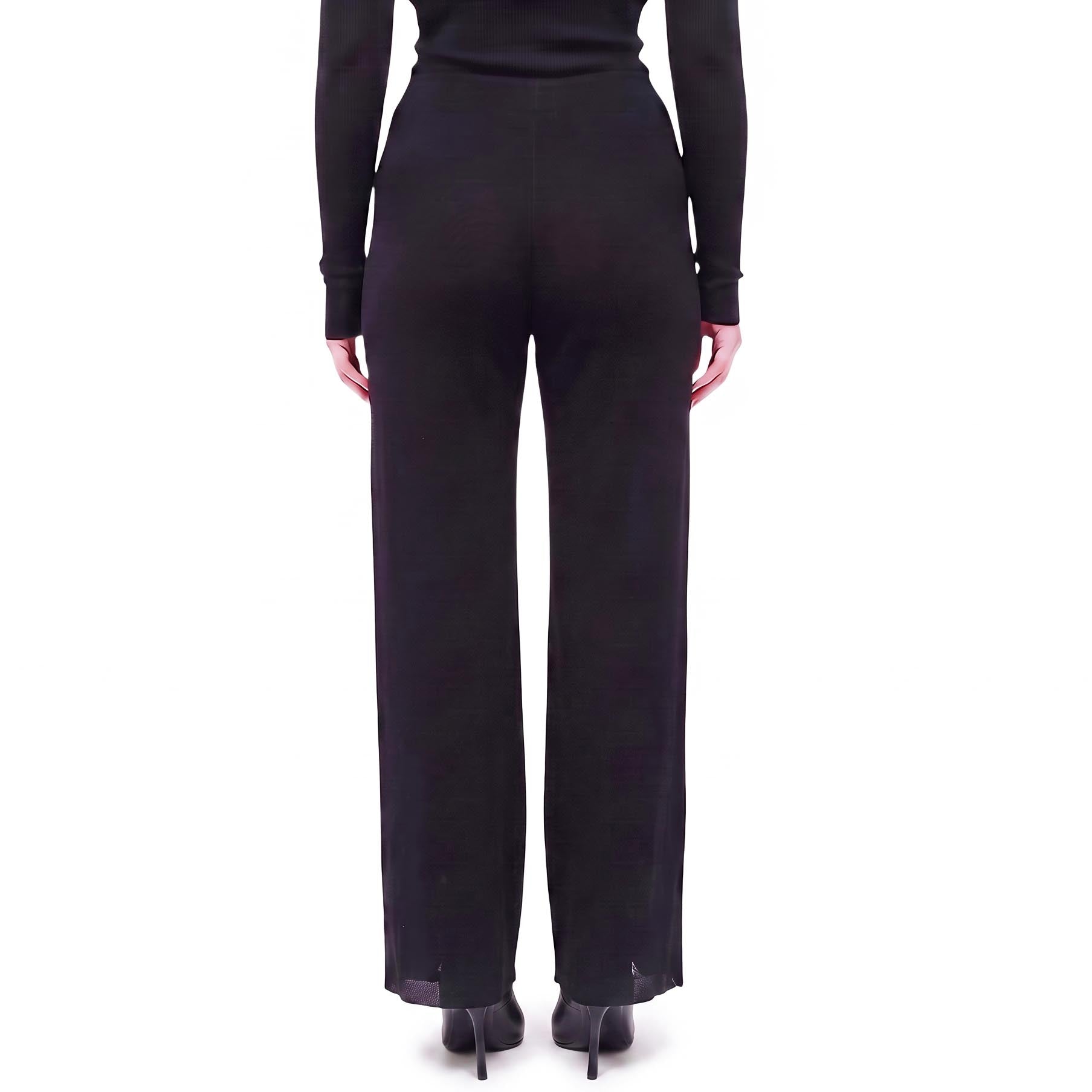 JEAN PAUL GAULTIER BLACK MESH PANTS - SIZE S