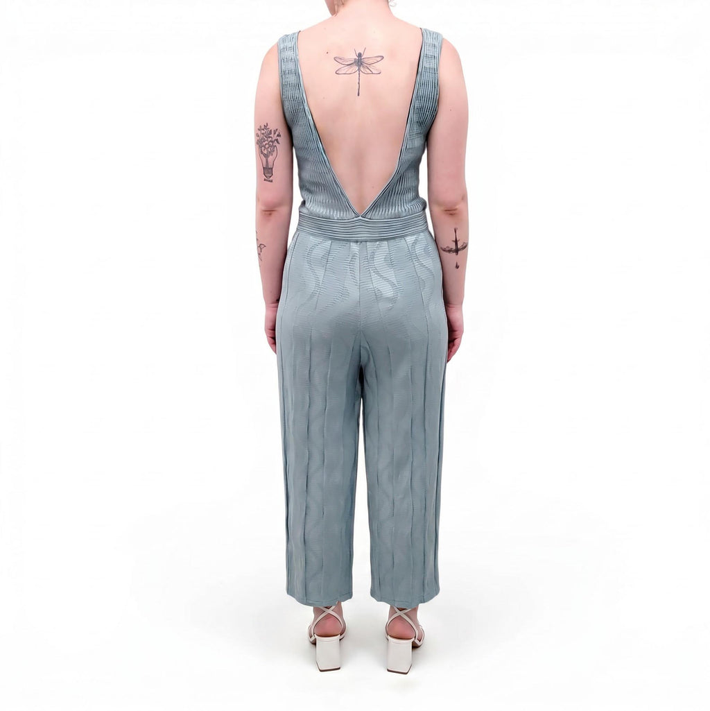 M MISSONI TURQUOISE KNIT JUMPSUIT - SIZE 46