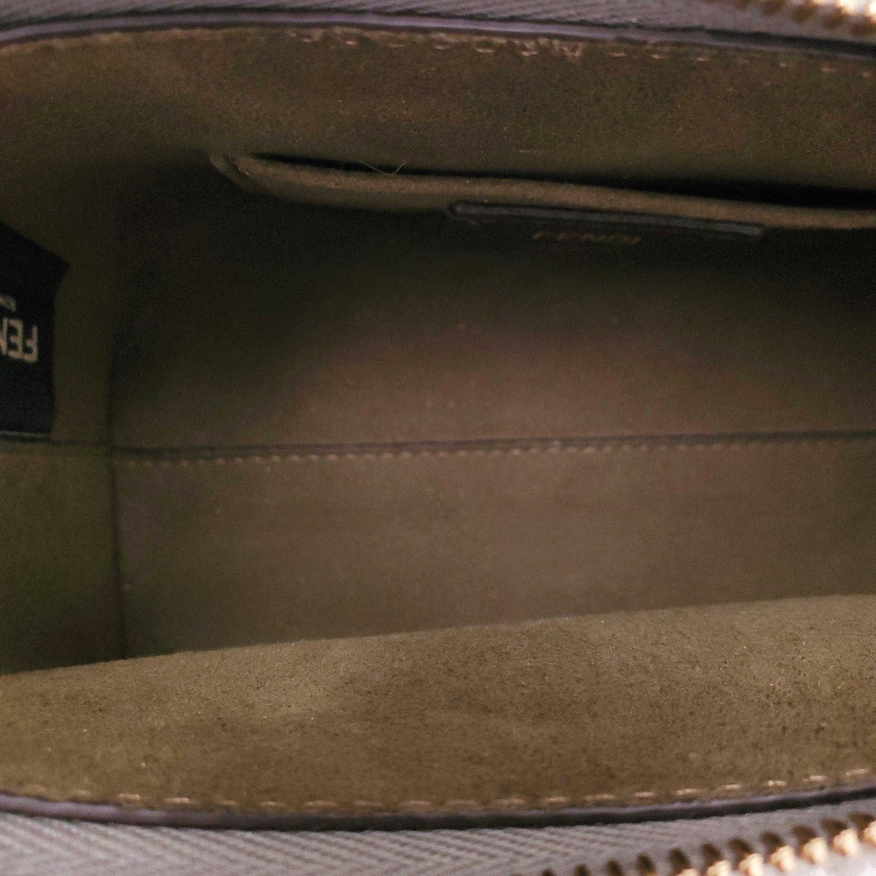 FENDI 2022 SHEEPSKIN LOGO EMBROIDERED 'BY THE WAY' MINI BOSTON BAG