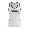 FENDI BLACK AND WHITE LOGO WORKOUT TOP - SIZE 46