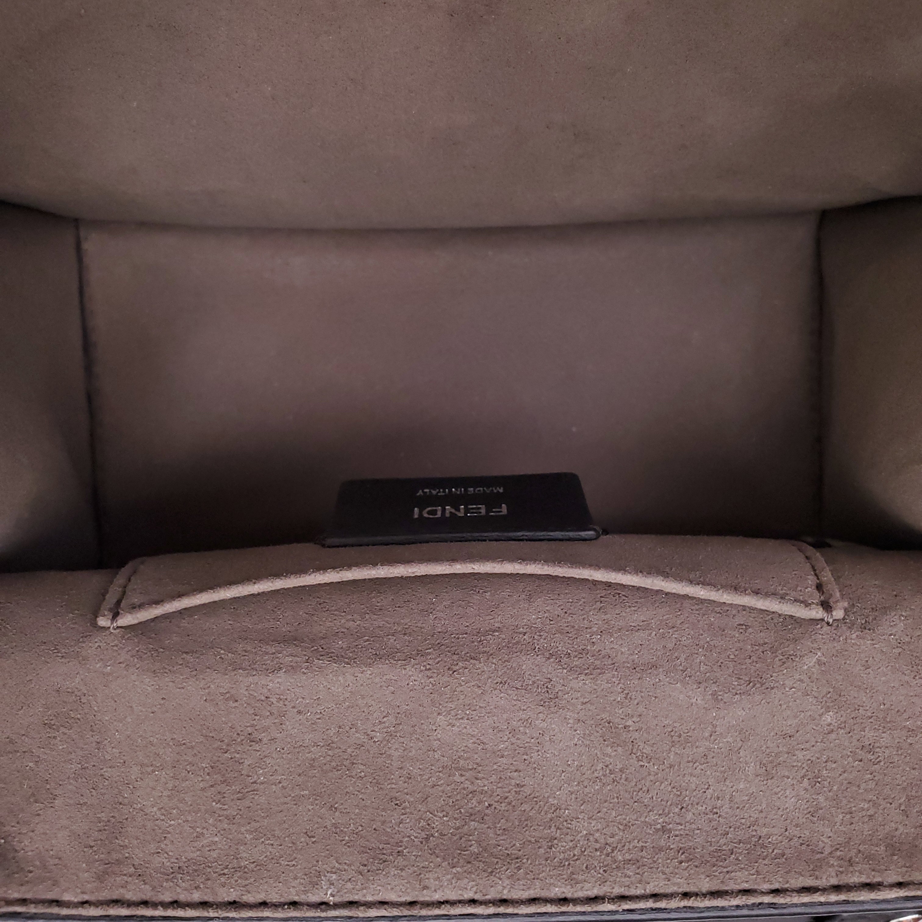 FENDI BLACK DUAL METAL LOGO BAG