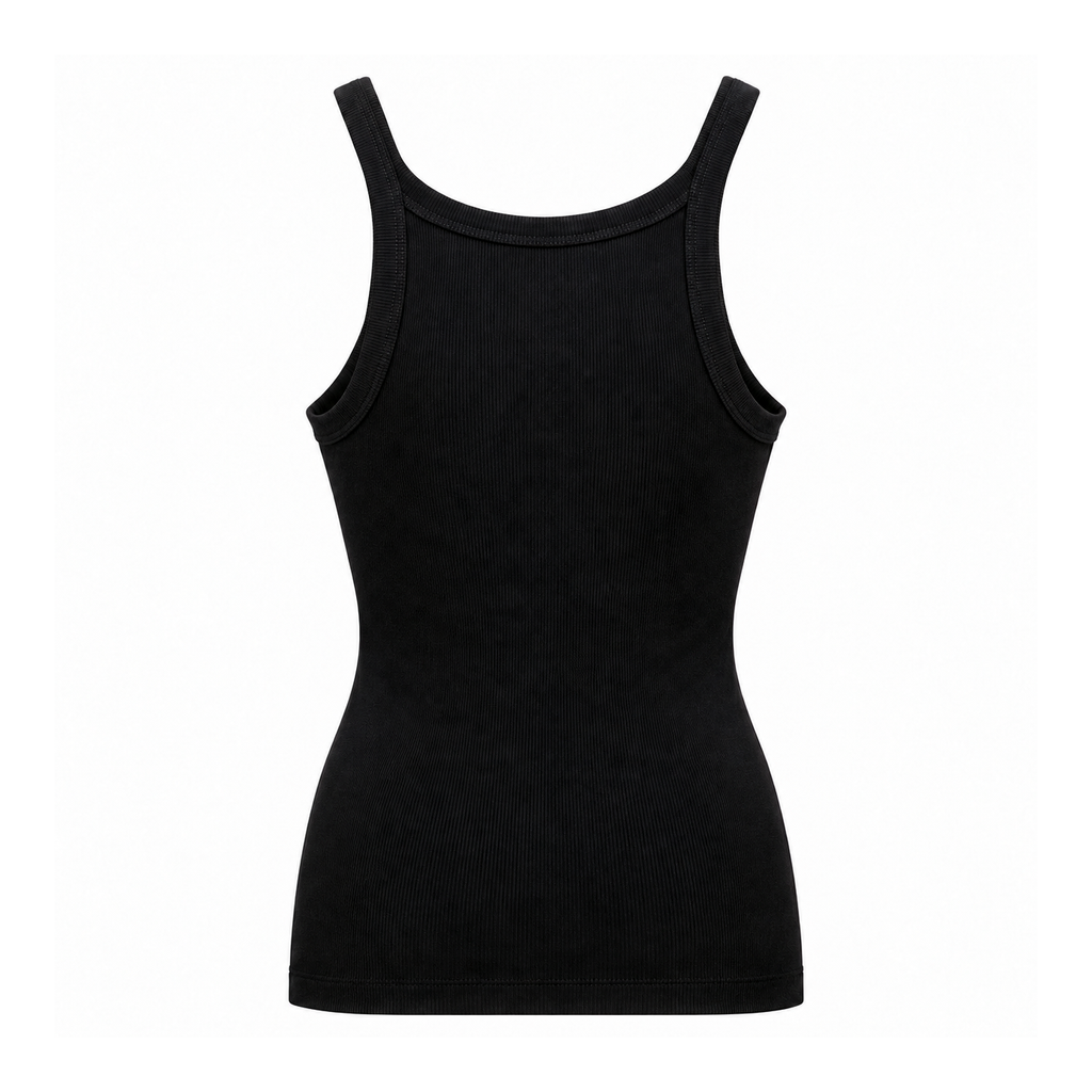 FENDI BLACK LOGO TANK TOP - SIZE XS