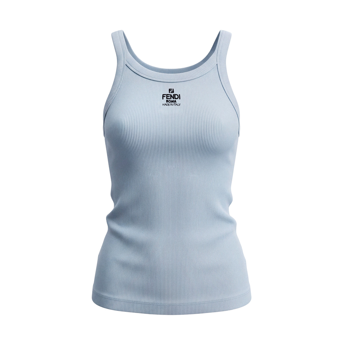 FENDI BLUE LOGO TANK TOP - SIZE XS