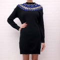 FENDI BLACK LOGO SKI SWEATER DRESS - SIZE 40