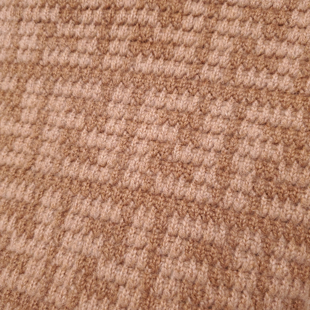 FENDI CAMEL FF LOGO CASHMERE SWEATER - SIZE 38