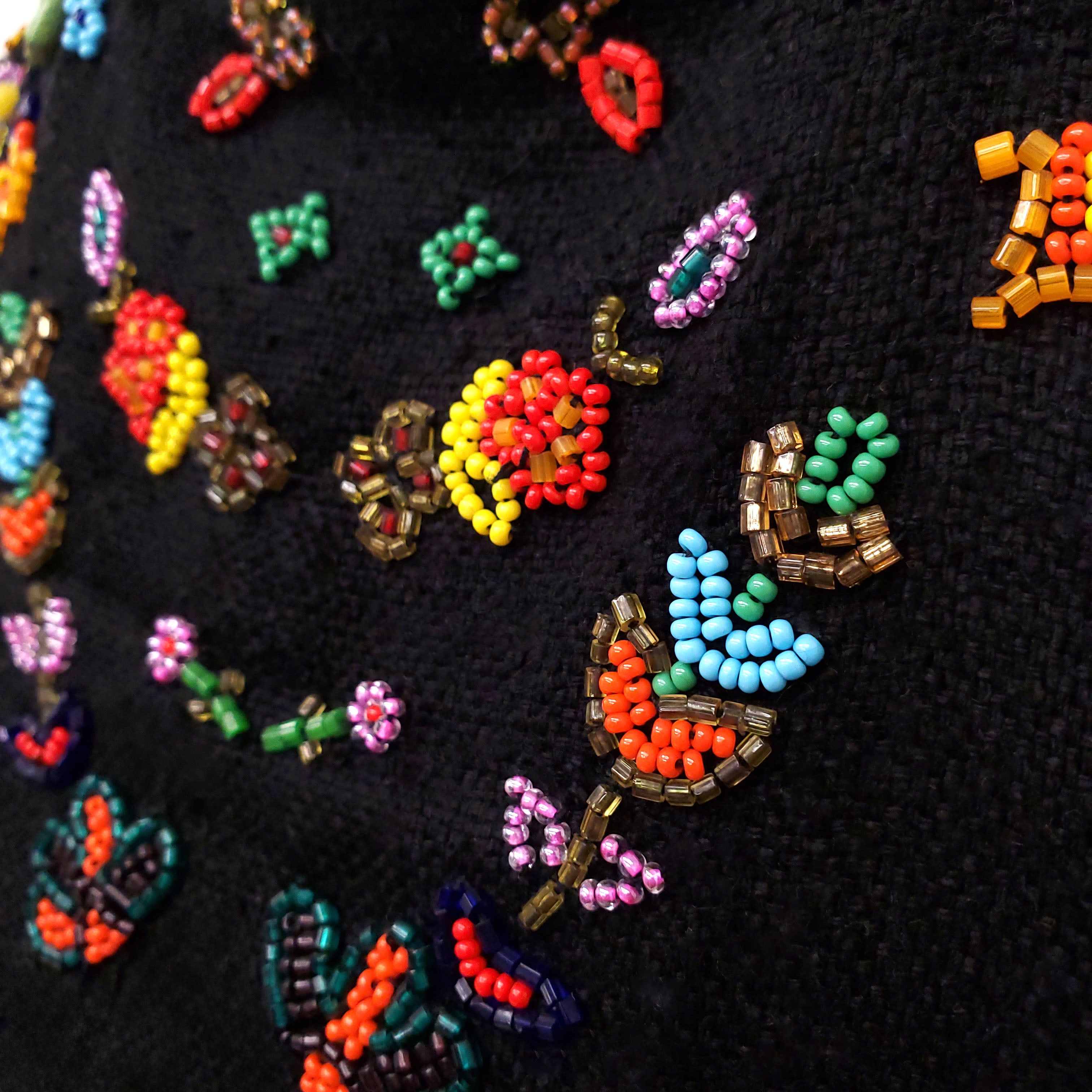 FENDI CANVAS BEADED TOTE