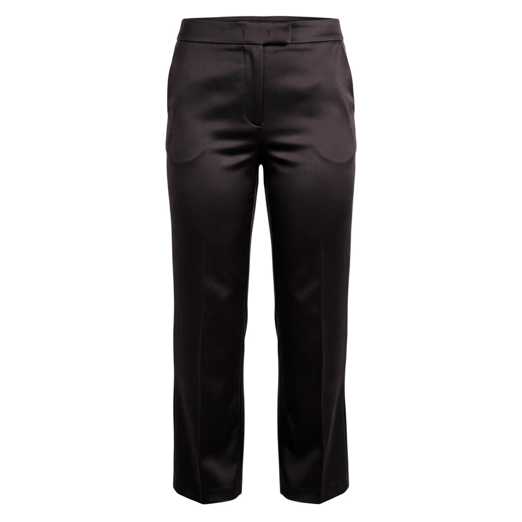 FENDI DARK BROWN SATIN TROUSERS - SIZE 44