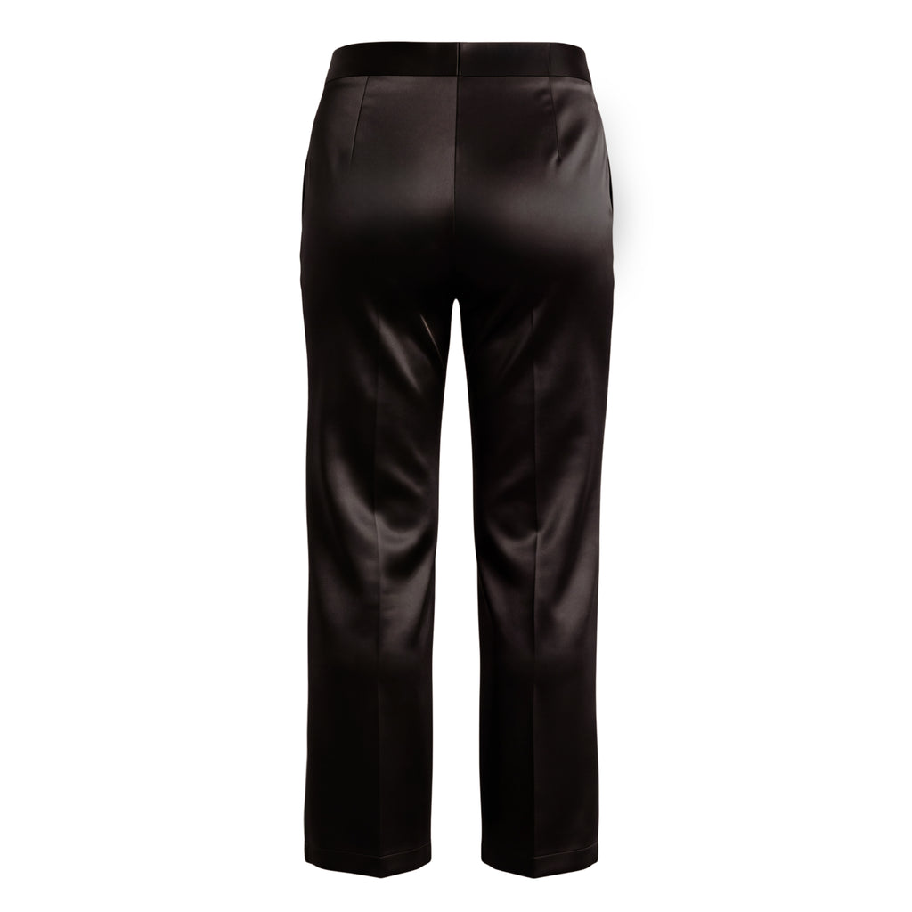 FENDI DARK BROWN SATIN TROUSERS - SIZE 44