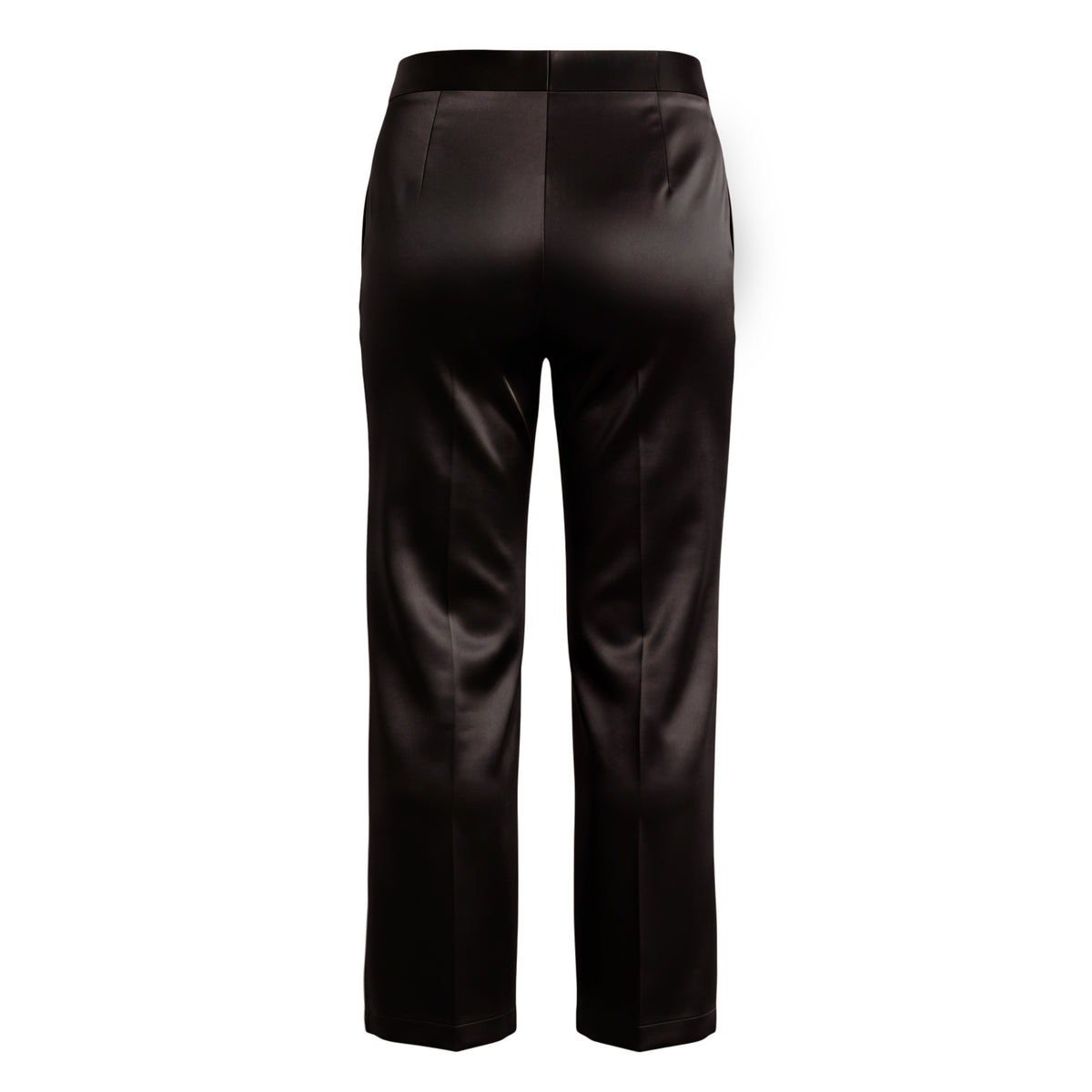 FENDI DARK BROWN SATIN TROUSERS - SIZE 44