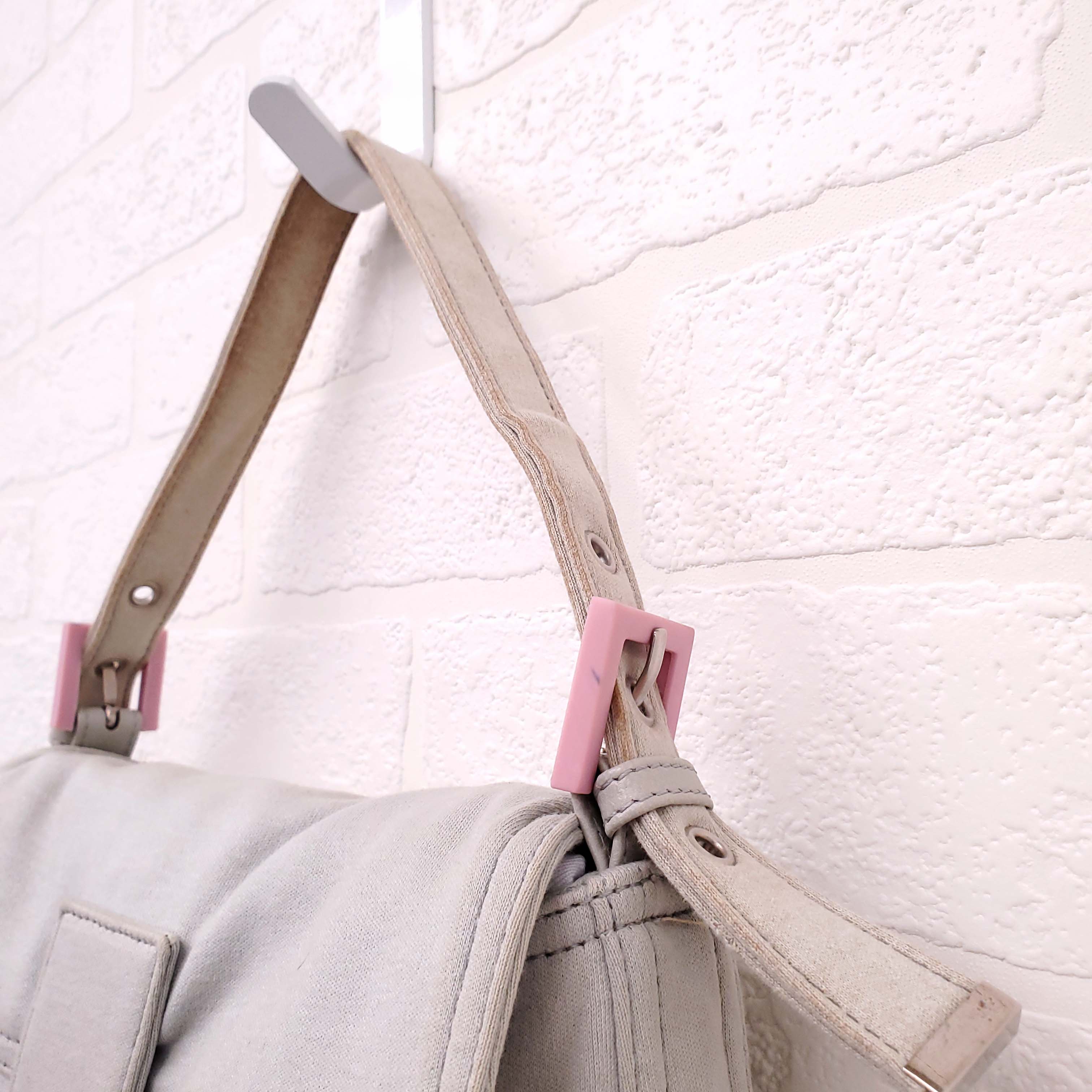 FENDI GREY CLOTH 'BAGUETTE' SHOULDER BAG