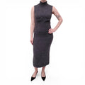 FENDI GREY WOOL MIDI DRESS - SIZE S