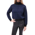 FENDI NAVY AND BLACK FF LOGO CASHMERE SWEATER - SIZE 38