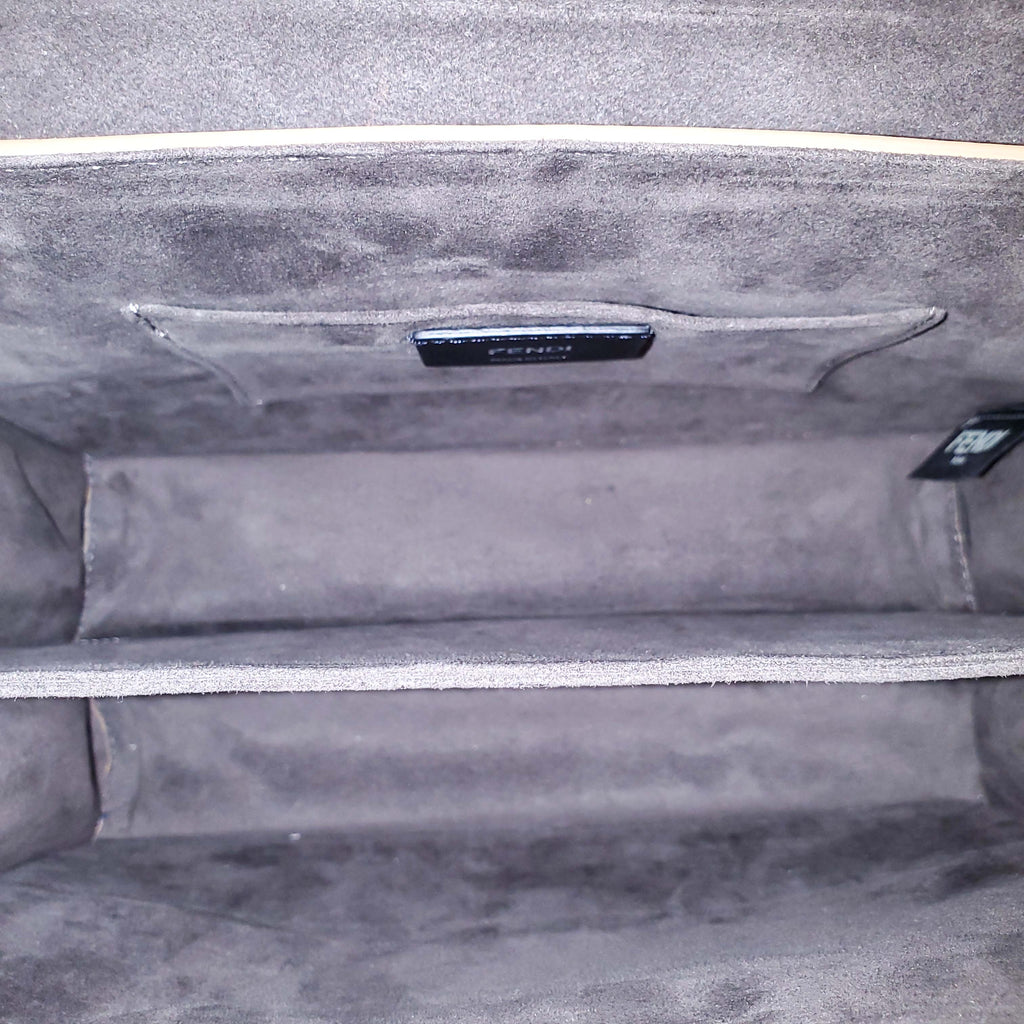 FENDI NAVY LEATHER 'MEDIUM KAN' BAG