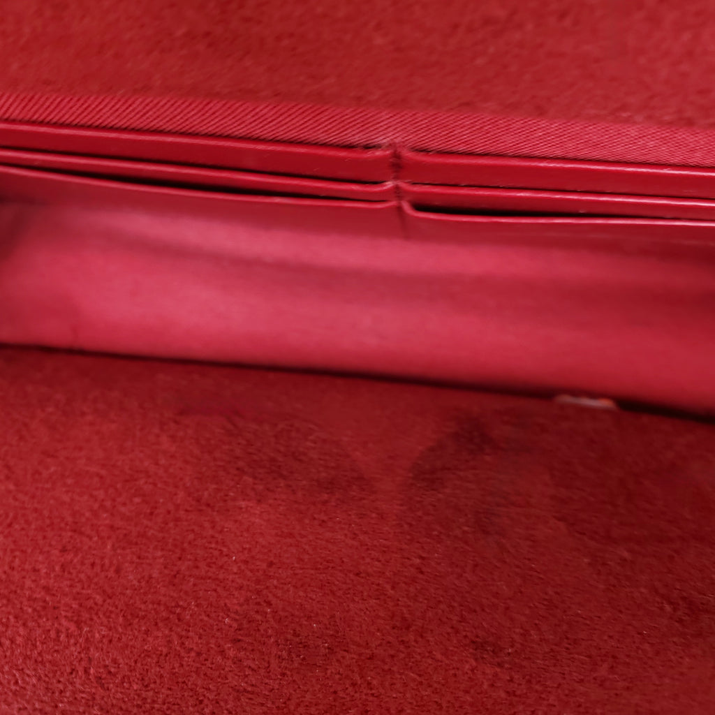 FENDI RED LEATHER MONSTER WALLET ON CHAIN
