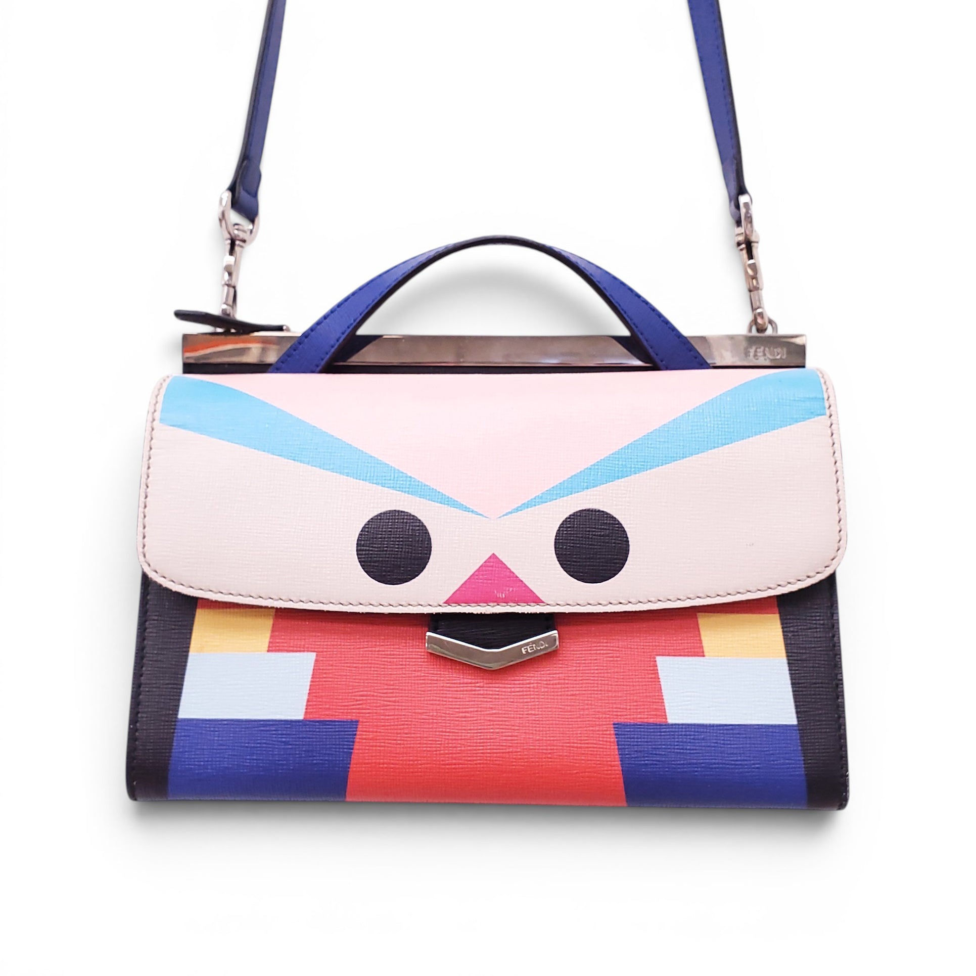 FENDI SMALL FACES TOP HANDLE BAG