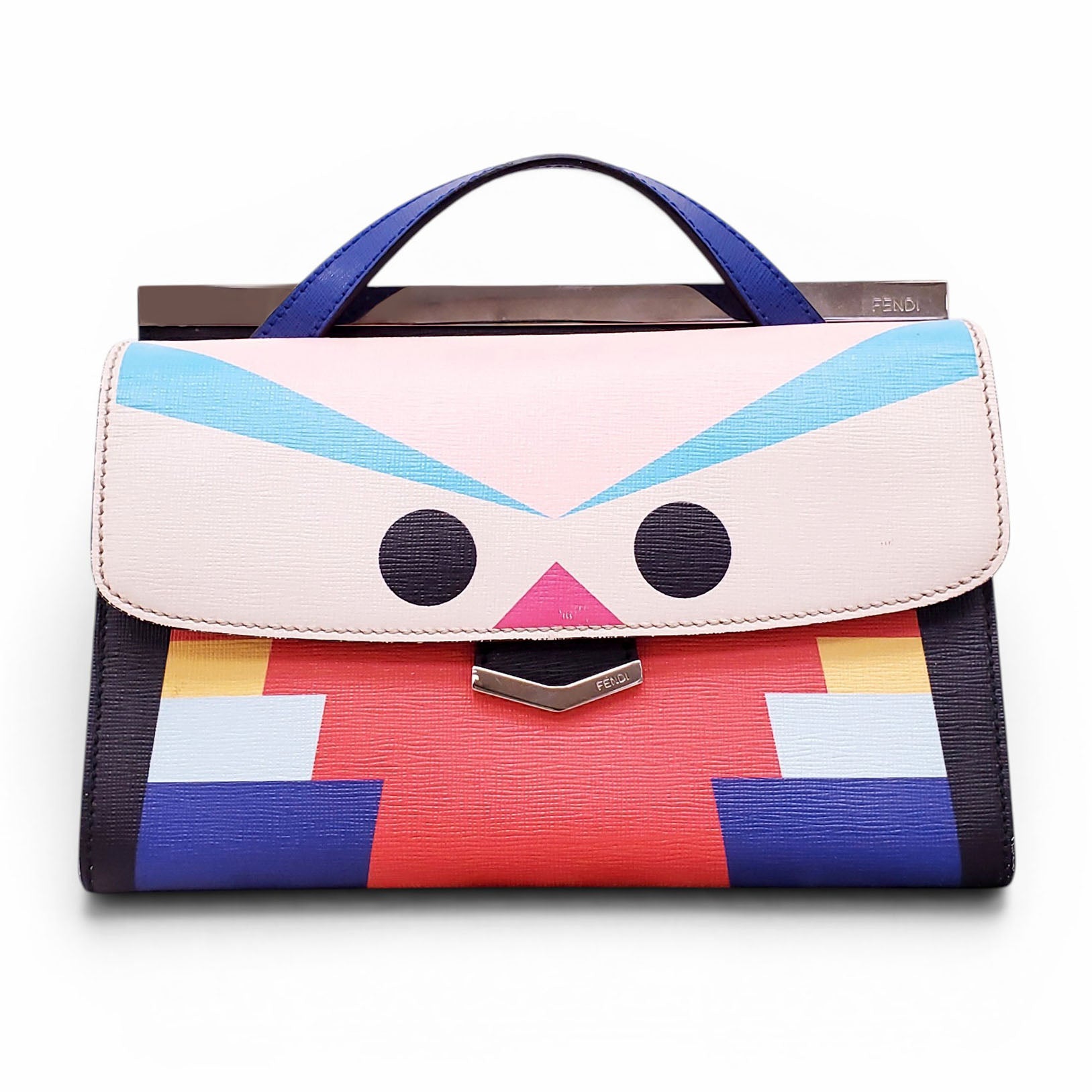 FENDI SMALL FACES TOP HANDLE BAG