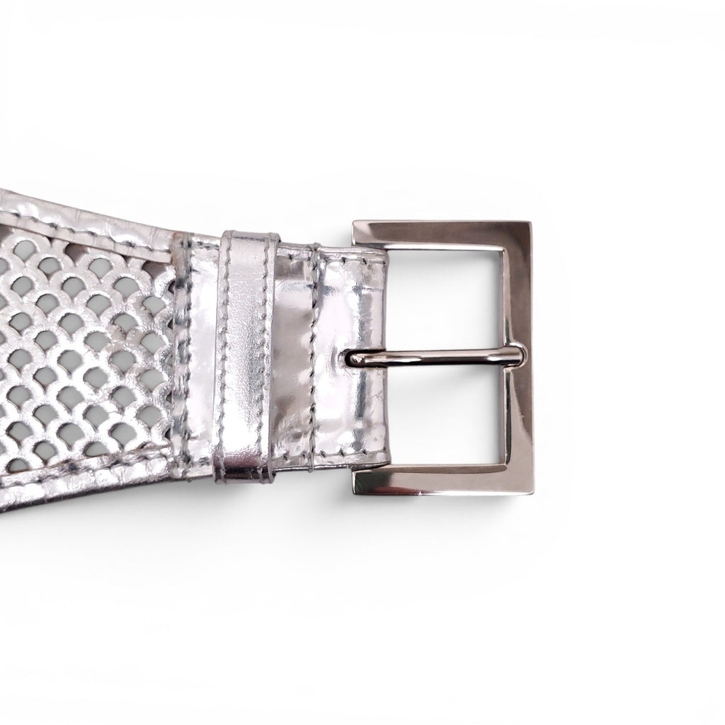 FENDI VINTAGE SILVER WAIST BELT - SIZE 75