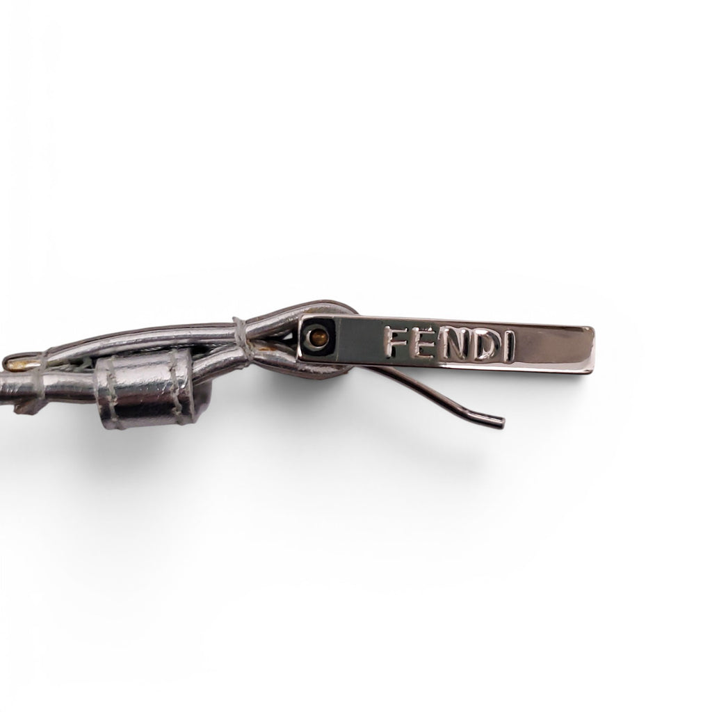 FENDI VINTAGE SILVER WAIST BELT - SIZE 75