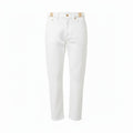 FENDI WHITE LOGO JEANS - SIZE 38