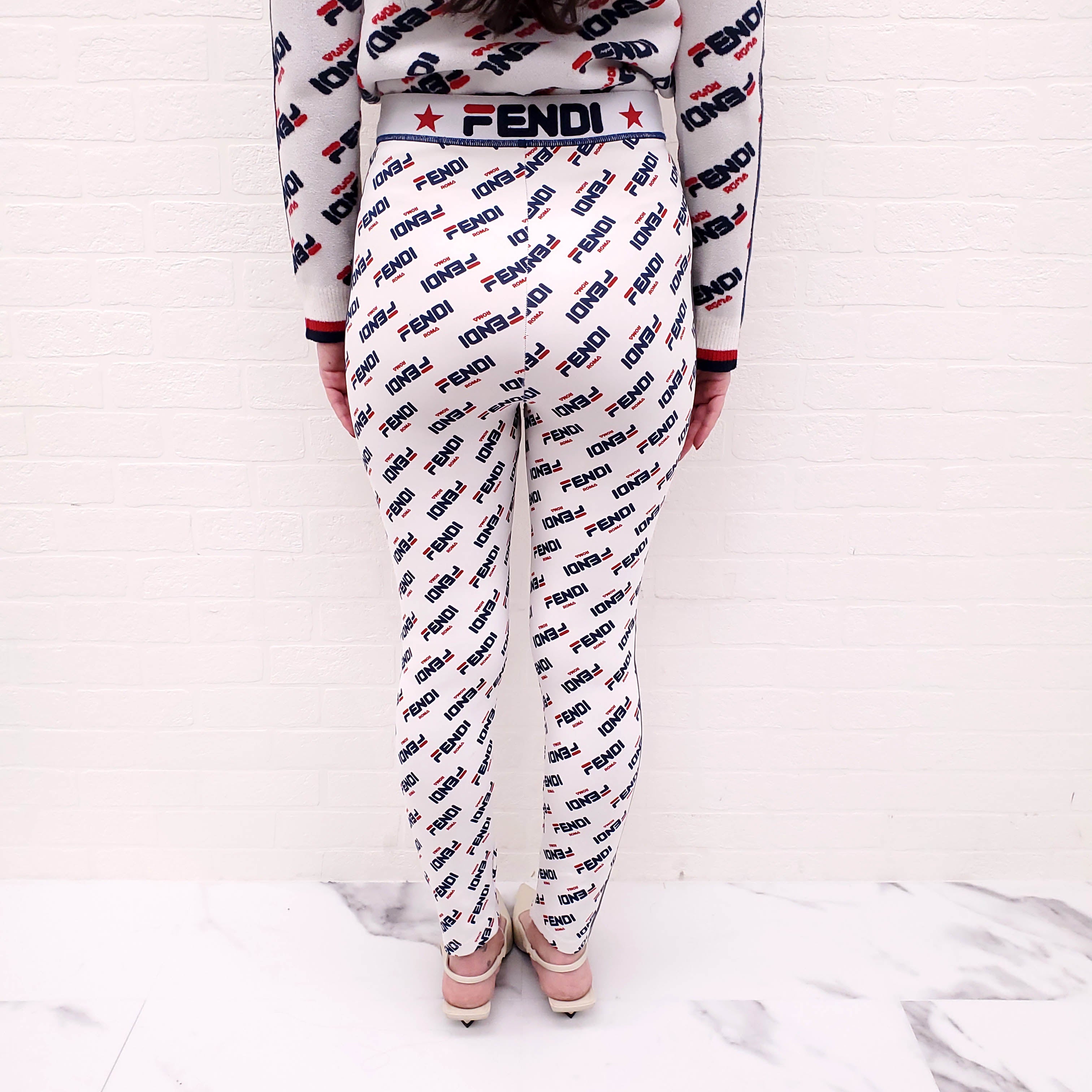 FENDI x FILA LOGO LEGGINGS - SIZE S