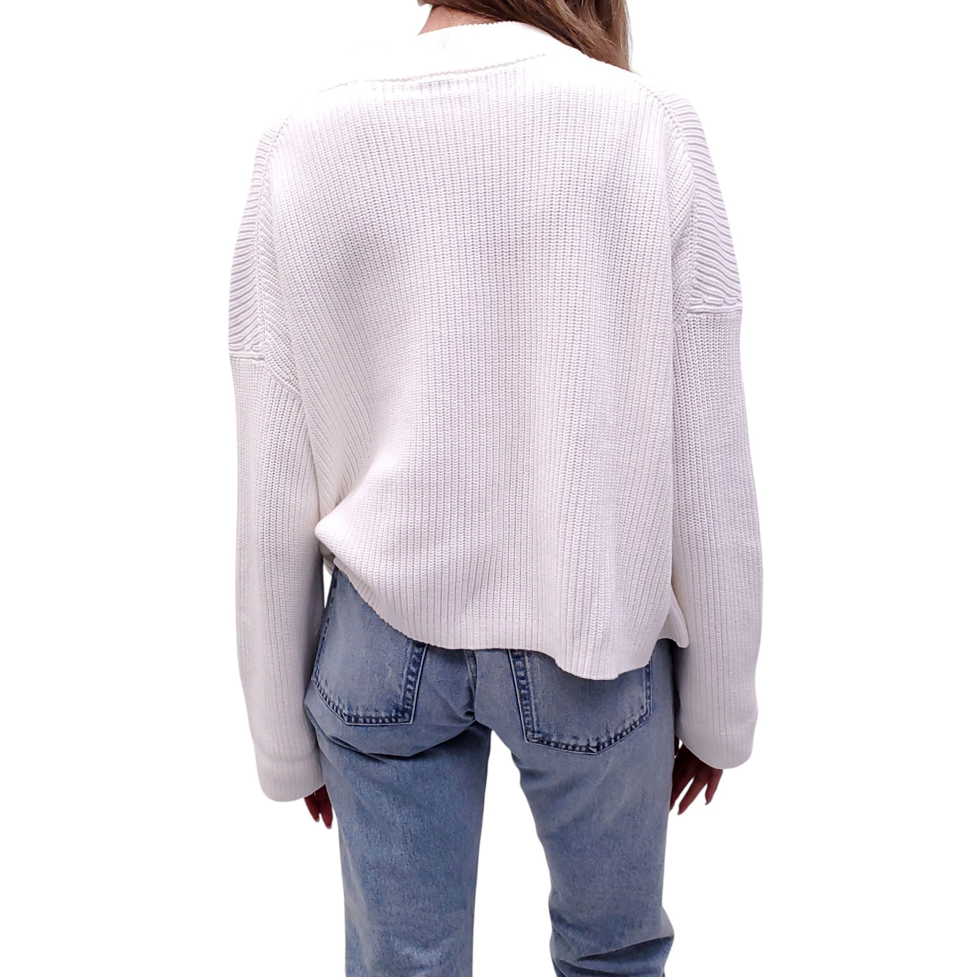 FILIPPA K WHITE KNIT SWEATER - SIZE S